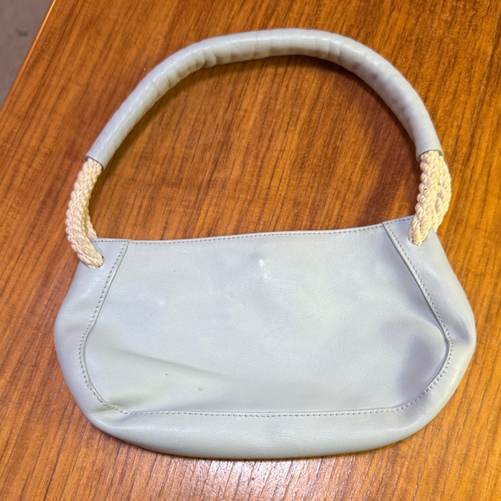 Furla Light Blue Leather and Rope Handle Day Handbag